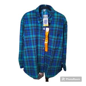 Brand New Eddie Bauer Women's Micro fleece plaid shirt jacket XXL